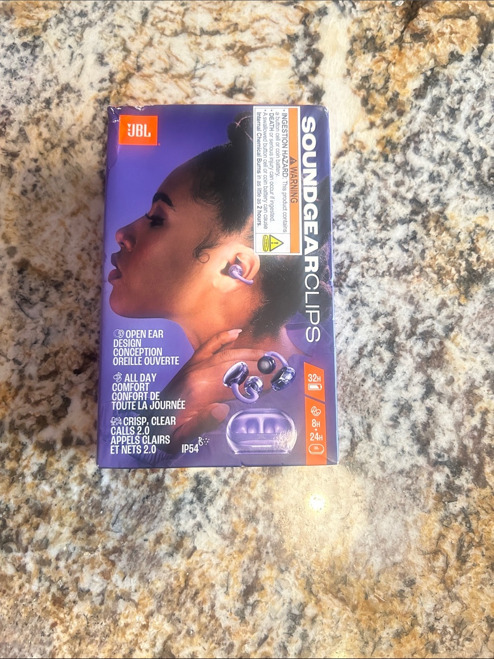 JBL Soundgear Clips Wireless Earbuds - Purple